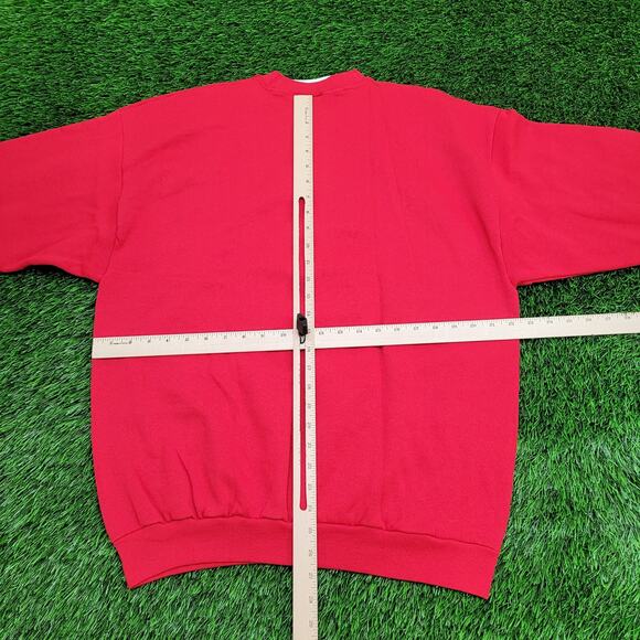 Vintage 90s Tultex Sweatshirt L/XL 22x26 Red - Picture 5 of 11